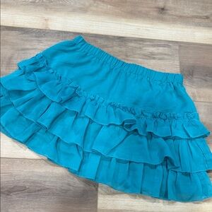 Teal Ruffled Women's Skirt